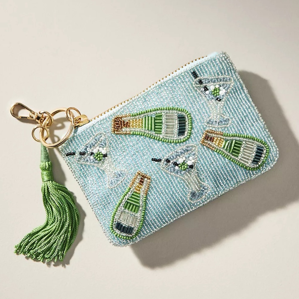 Anthropologie Icon Coin Purse Color Sky. NEW WITH TAGS